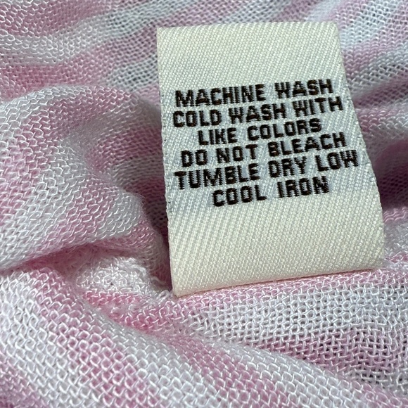 Vintage Havana Locals Only Oversized Striped Button Down Pink/White Graphic Sz M - Picture 11 of 14